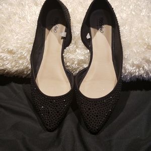 Black Sparkly Flats